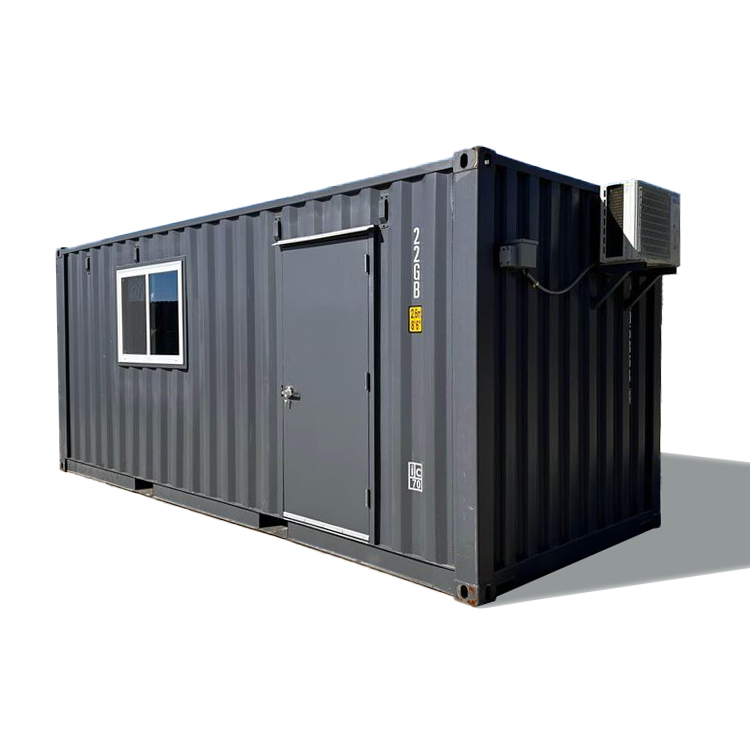 Modified office shipping containers with HVAC and electric